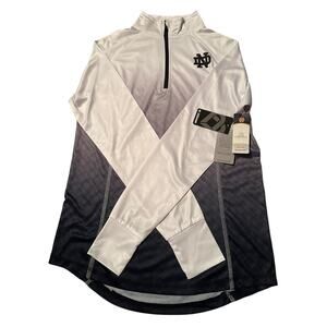 NWT Colosseum Women's Notre Dame magic ombre quarter-zip LS shirt size medium